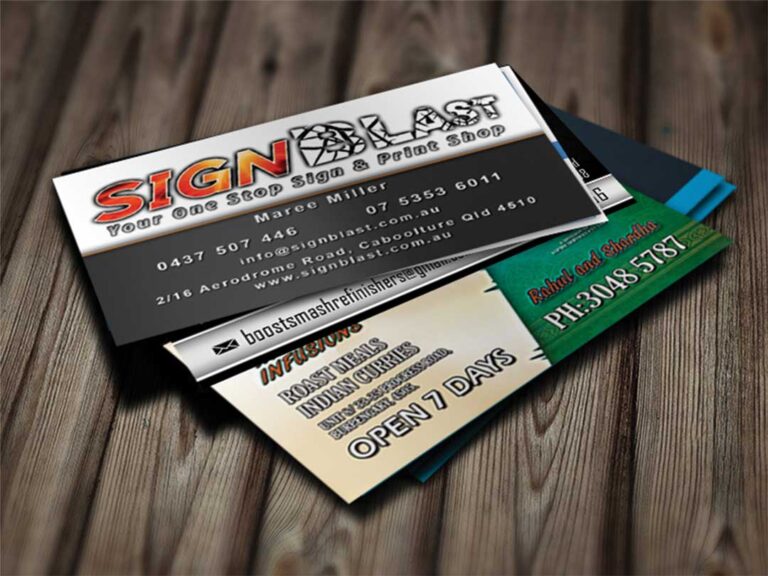 Business Cards Contact Sign Blast